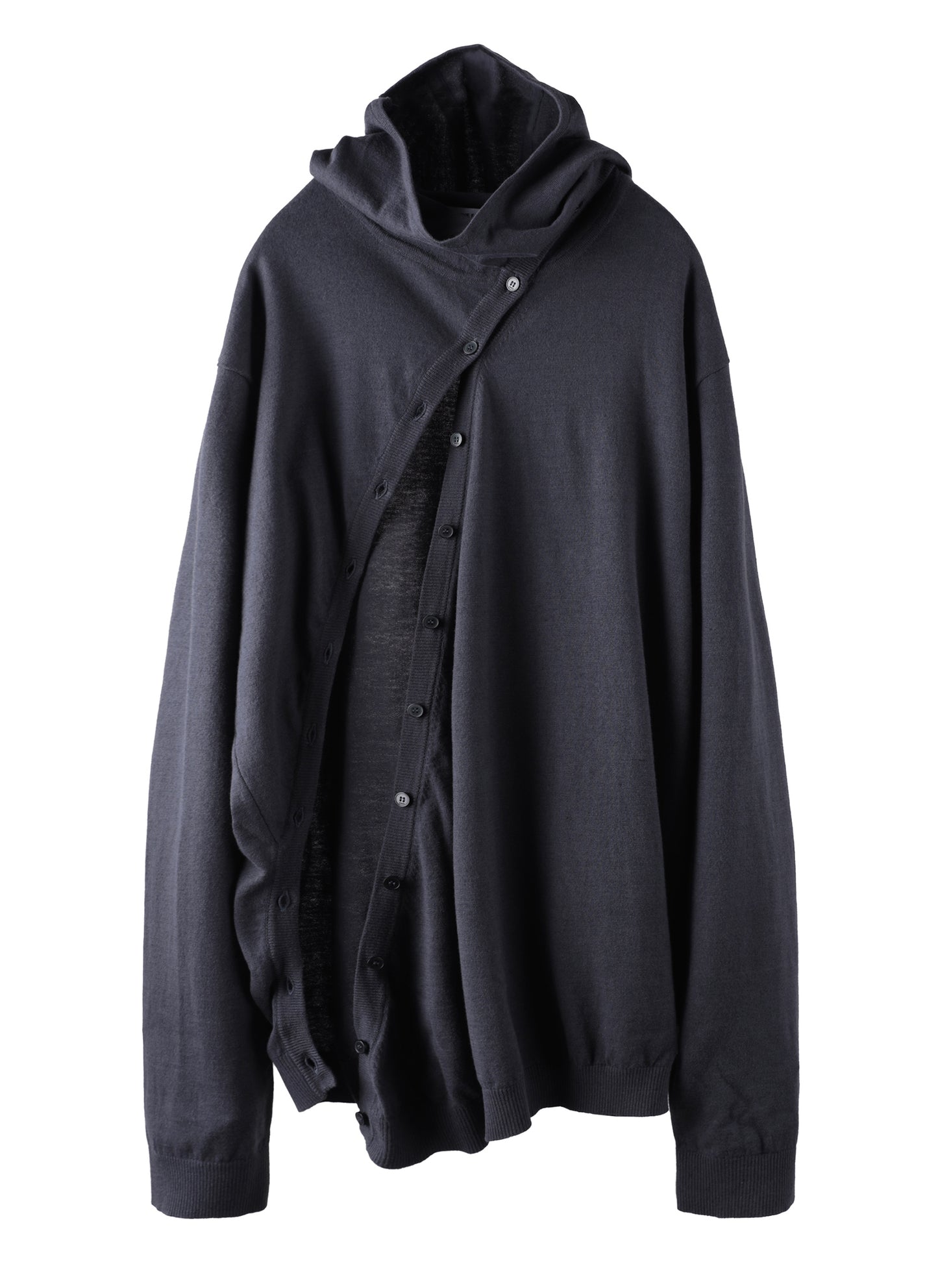 8.0 KNIT HOODIE CENTER (CHARCOAL)