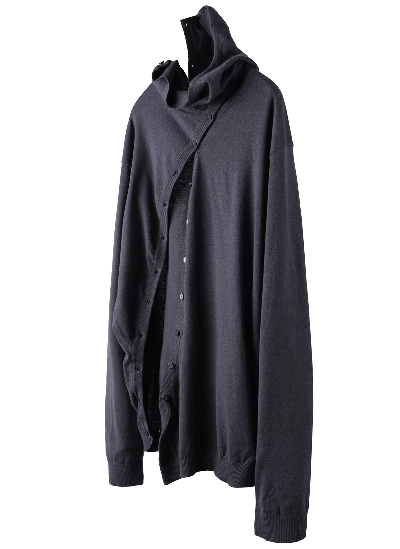 8.0 KNIT HOODIE CENTER (CHARCOAL)
