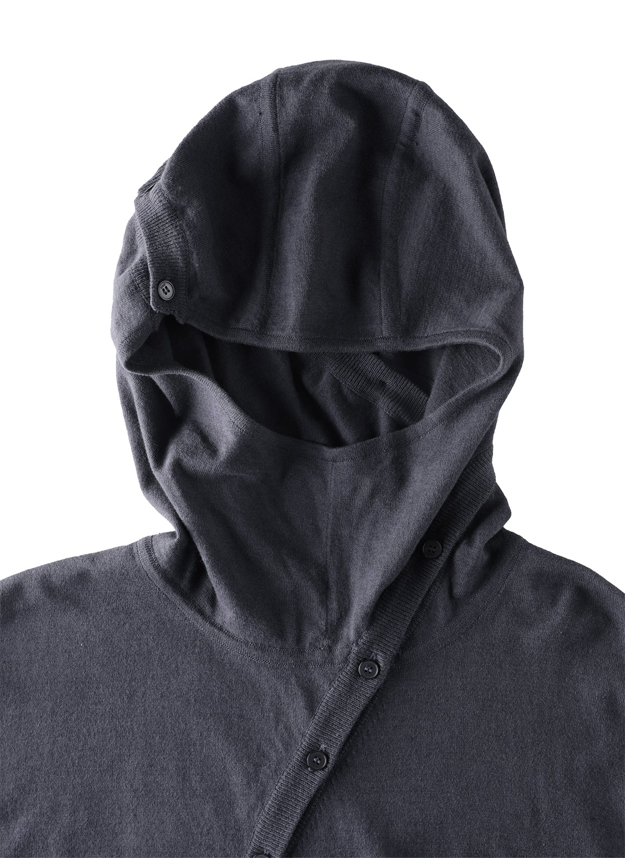 8.0 KNIT HOODIE CENTER (CHARCOAL)