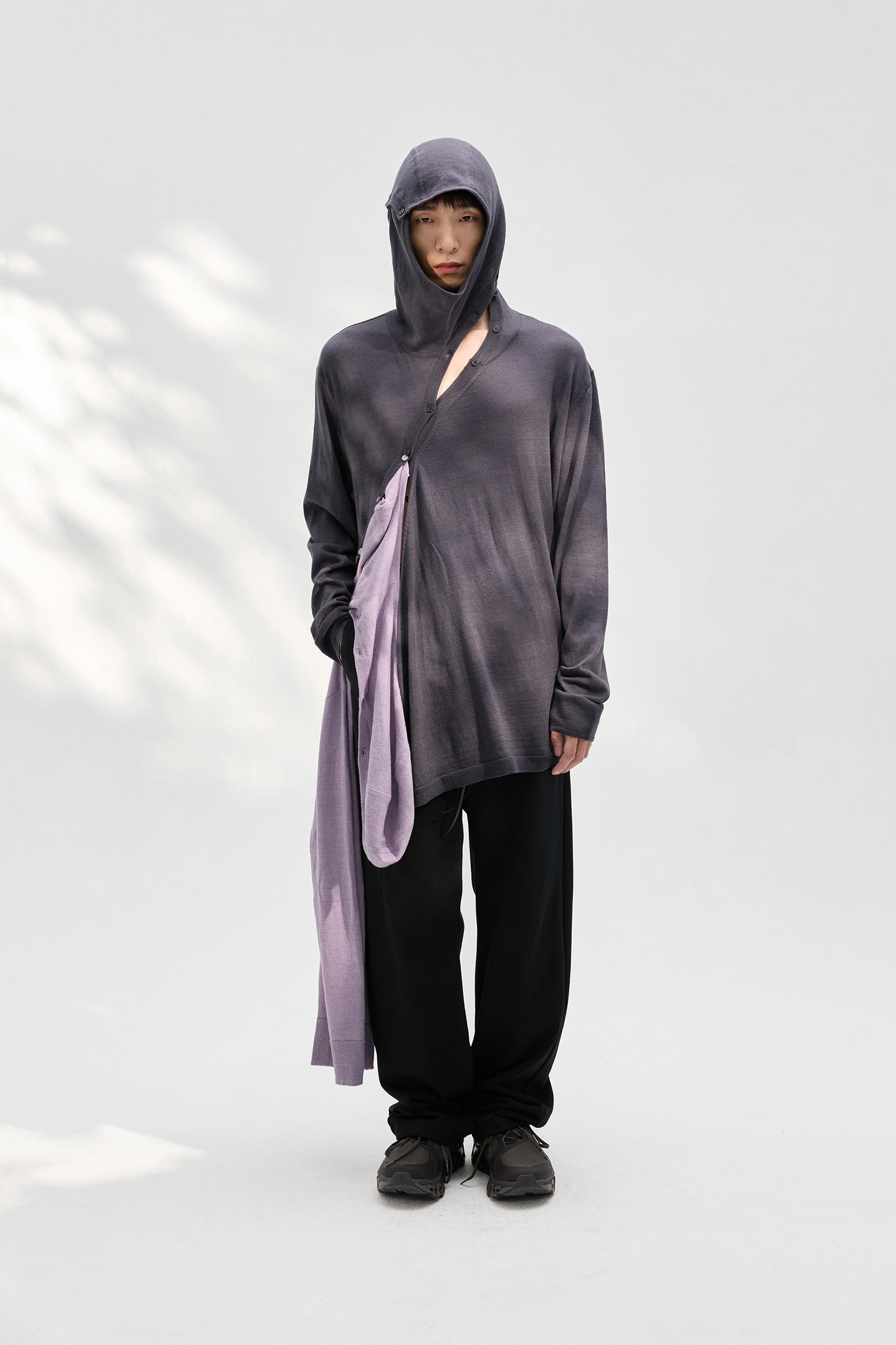 8.0 KNIT HOODIE CENTER (CHARCOAL)