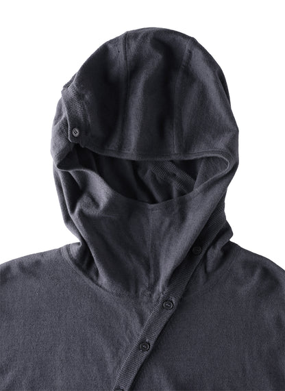 8.0 KNIT HOODIE CENTER (CHARCOAL)