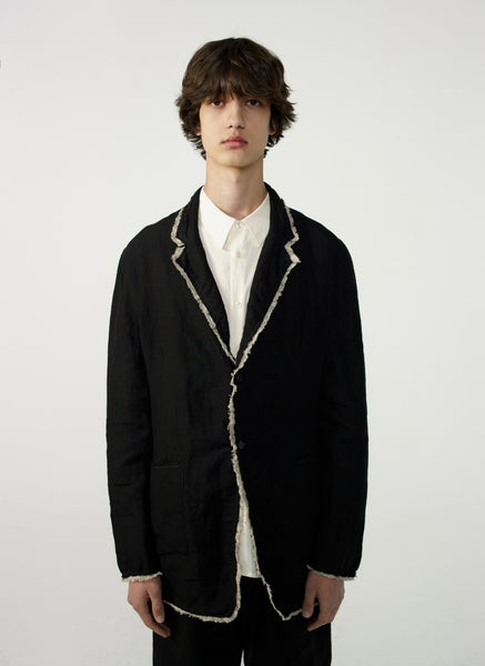ジャケット・アウター darkwear black linen coating zip jacket Drifter Single Jacket (2026) - Black Linen