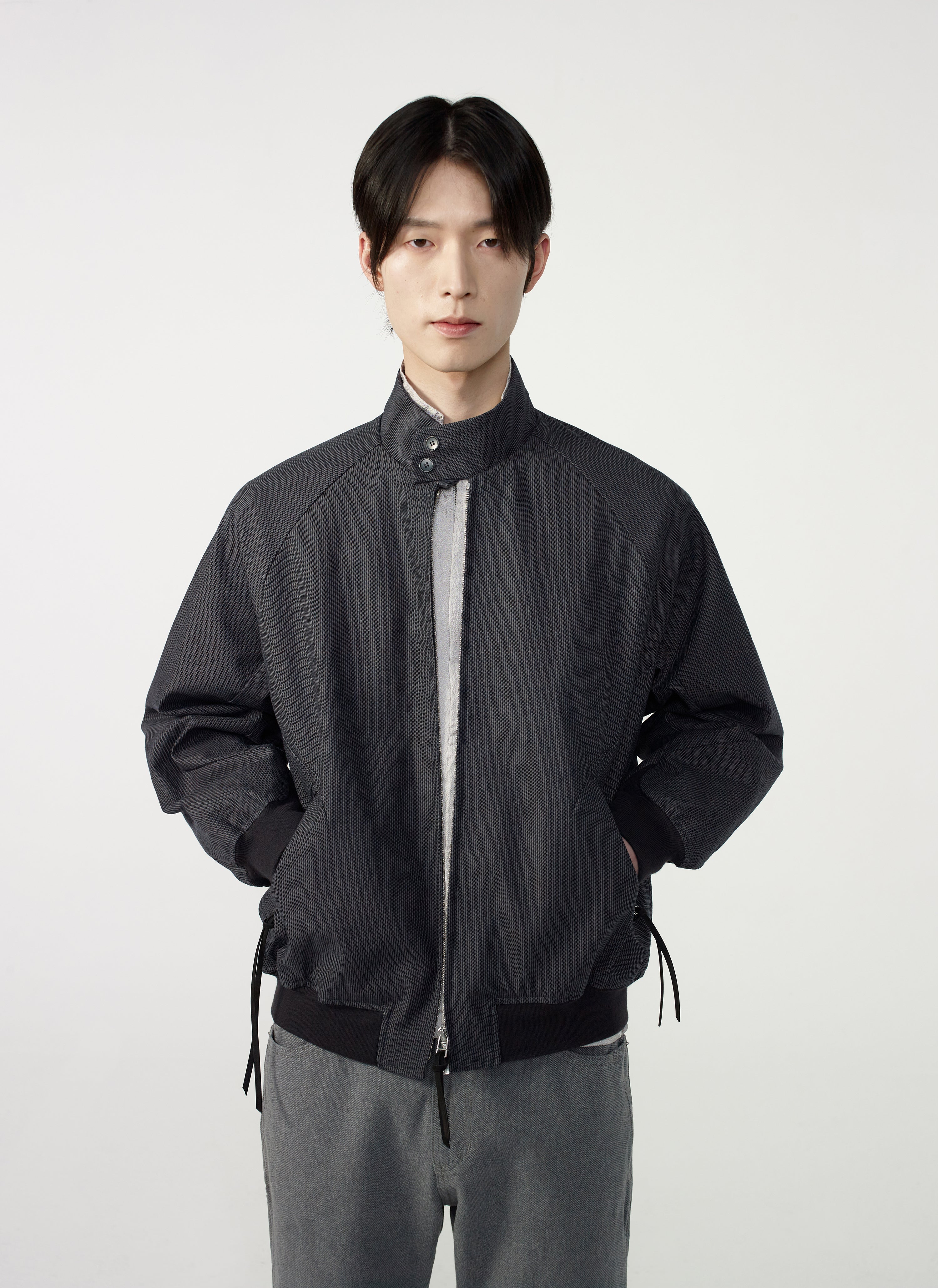 ジャケット・アウター detachable volume neck bomber jacket TACVASEN Black Track Jacket For Men Zipper Bomber Men's Jackets