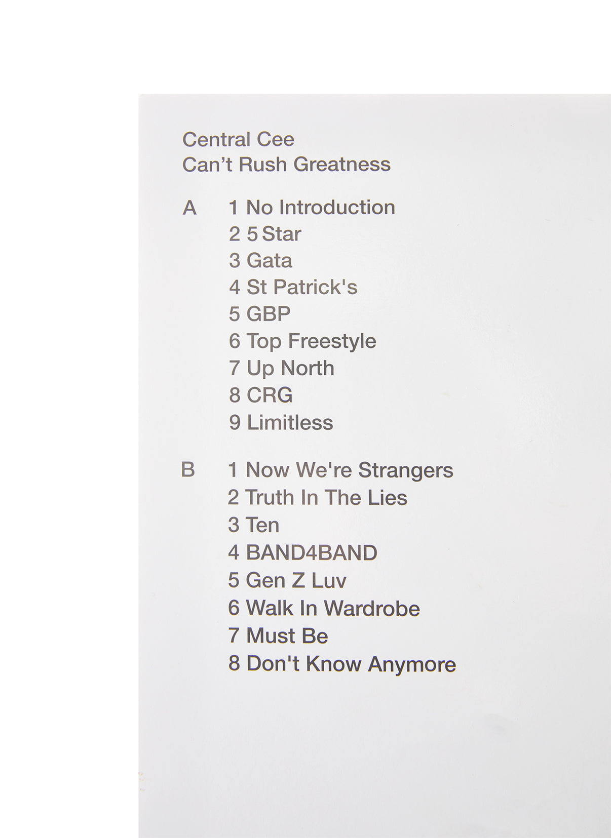 Central Cee - Can't Rush Greatness (Vinyl)